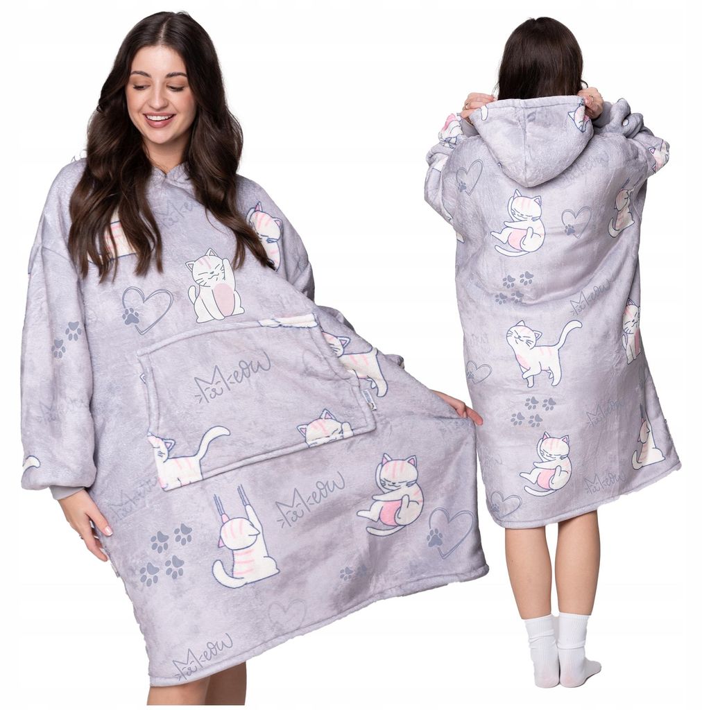Oversize Deckenpullover XXL - Kuscheldecke mit Ärmeln - Produktbild 