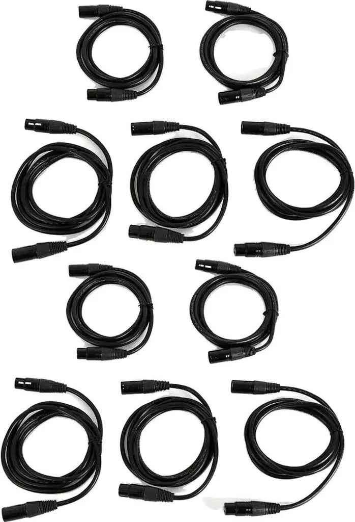 Câble DMX pour liaison projecteur XLR 3 broches, distance 2m