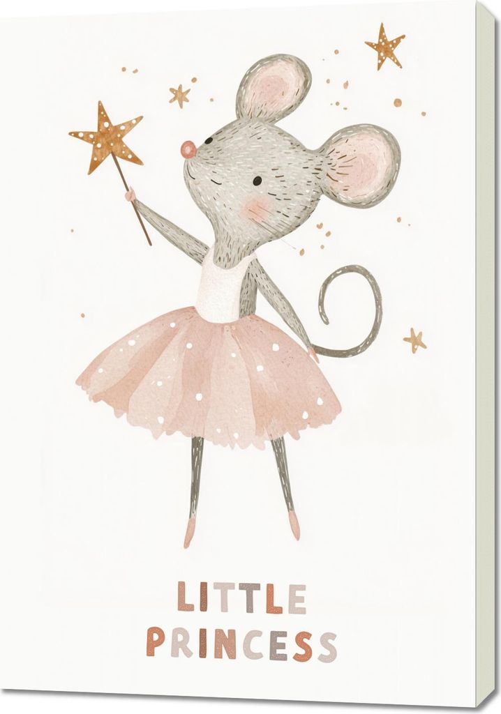Bild 70x100cm Muster für Kinder, Mädchen fürs Zimmer, Maus
