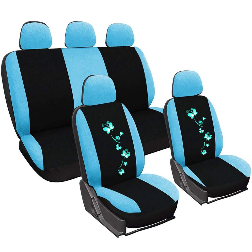 Komplettsatz Sitzbezüge Schwarz Polyester ABE Bezüge zertifiziert für 