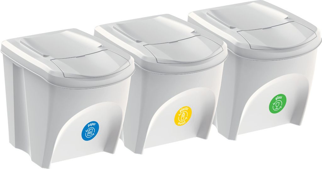 Abfalleimer SORTIBOX IKWB25S3 - aschgrau Produktbild 