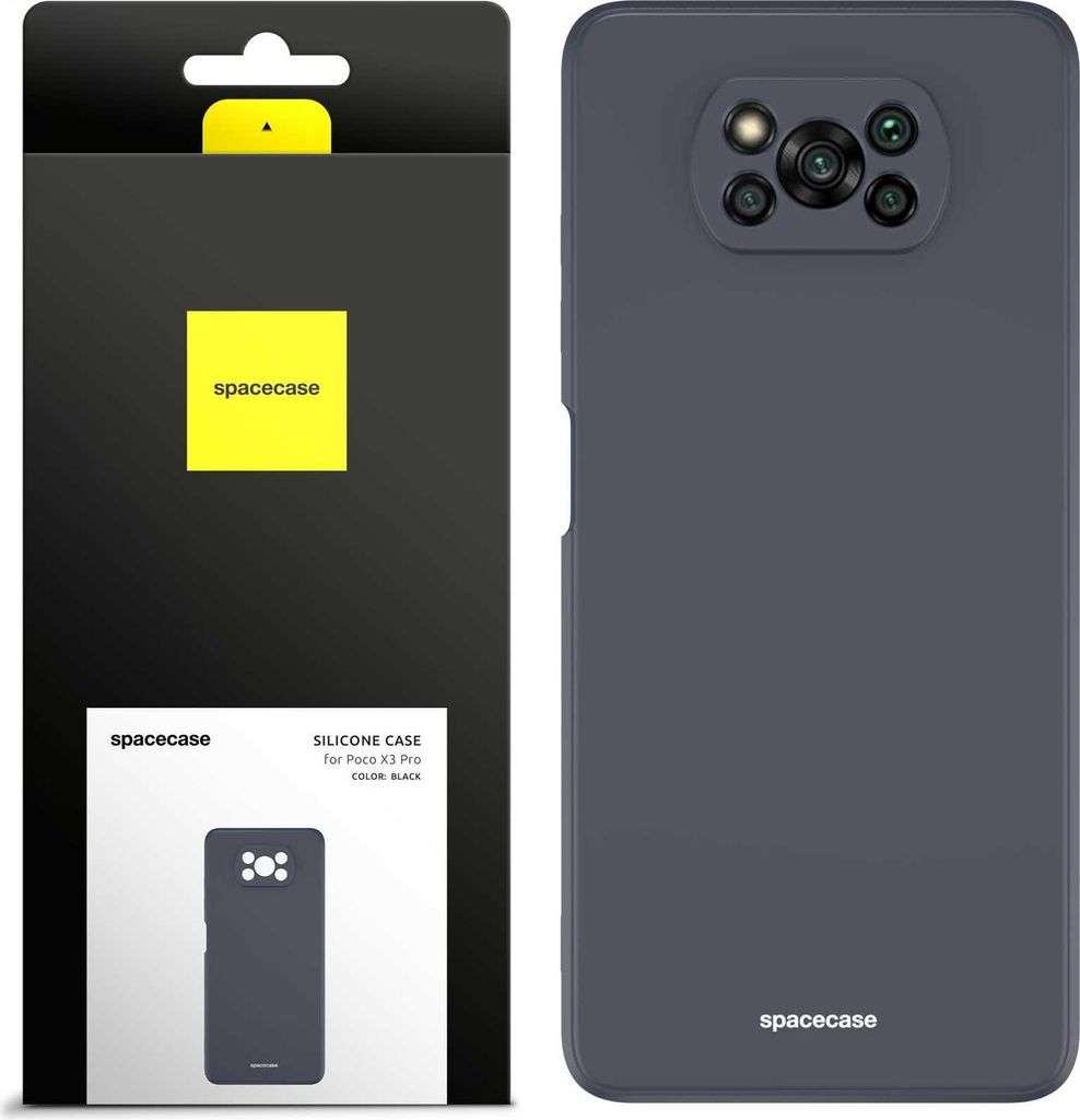 Spacecase Silikonhülle Poco X3 Pro/NFC schwarz