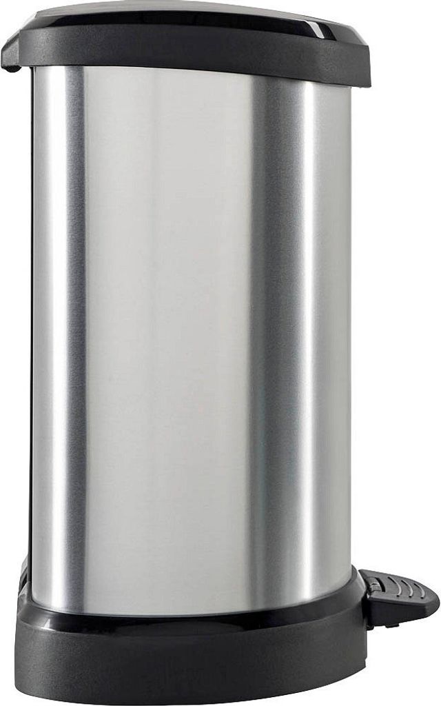 Tretabfalleimer | 40 Liter Fassungsvermögen | Metall-Optik Produktbild 