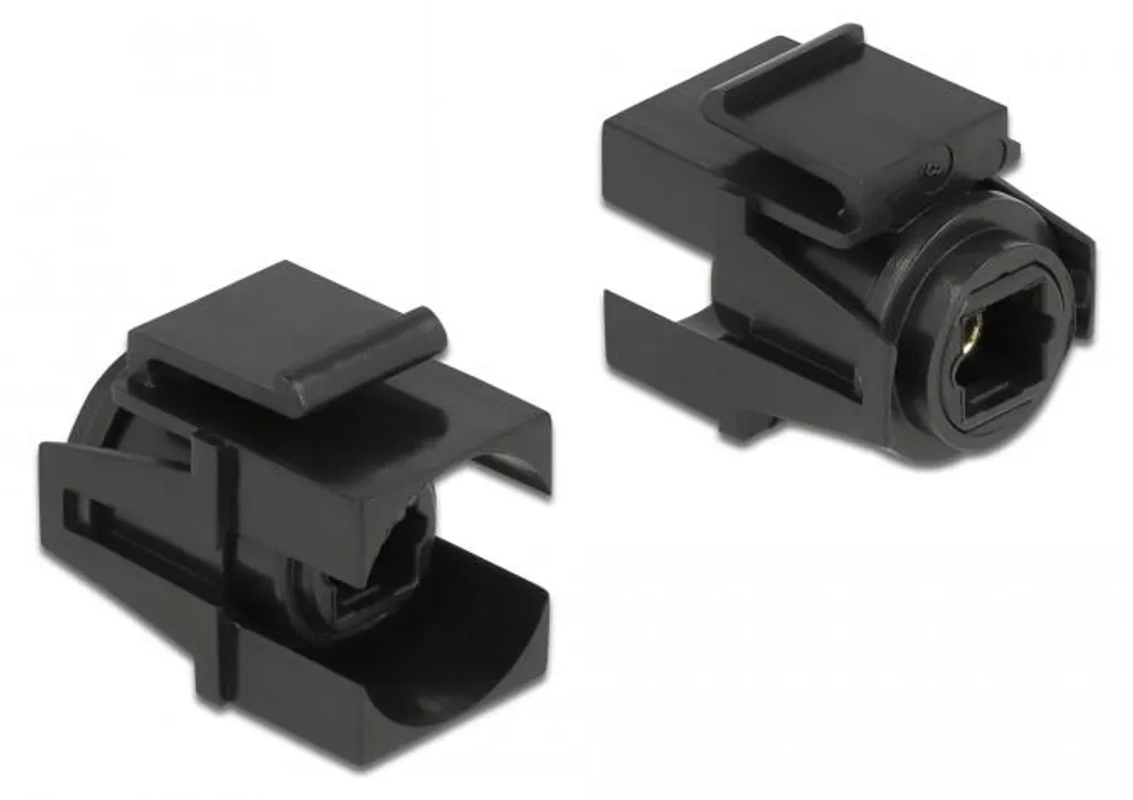 Insert Keystone Audio Optique TOSLINK Noir Coudé pour Prise Murale Hifi