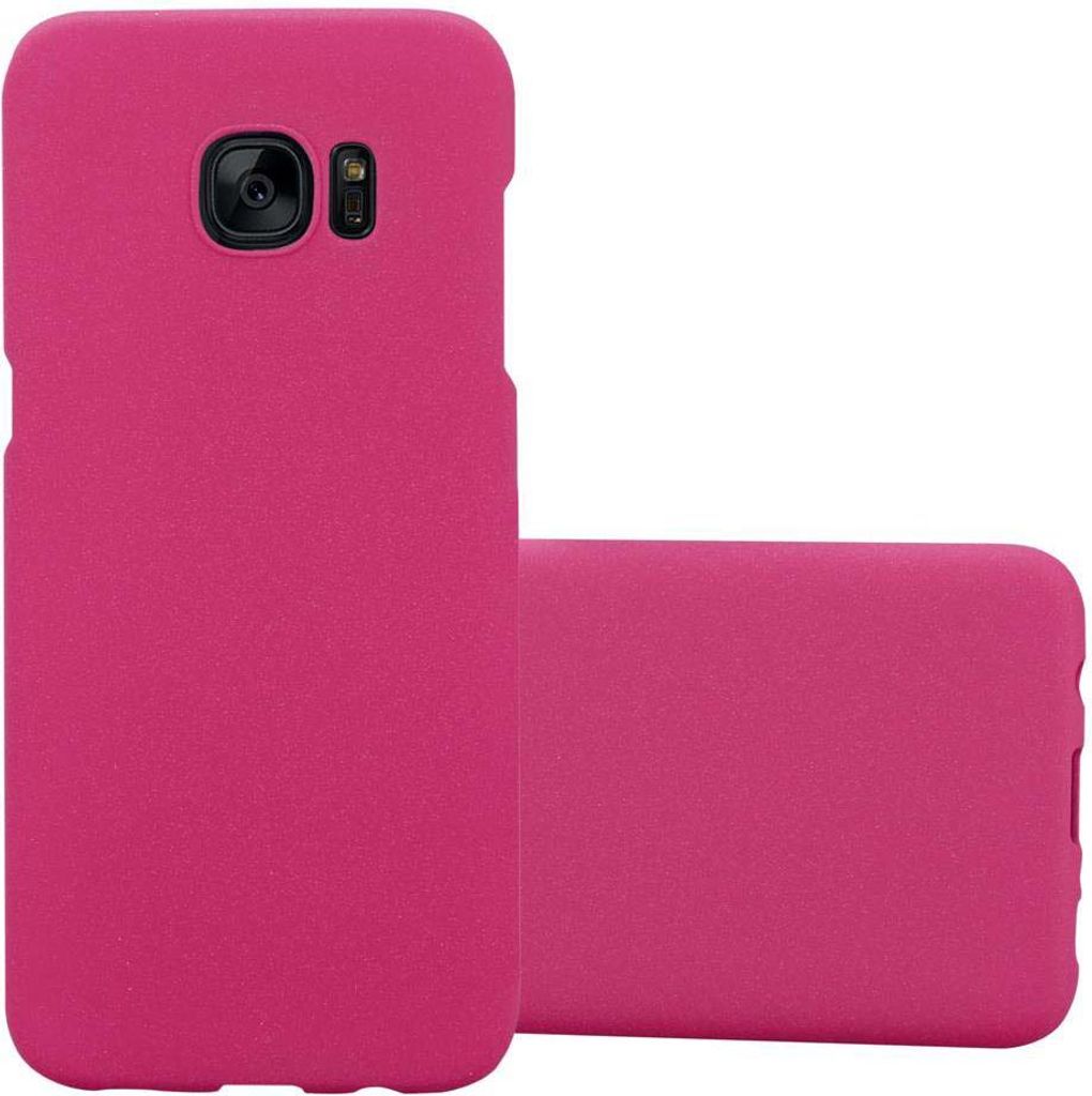 Cadorabo Schutzhülle für Samsung Galaxy S7 EDGE Hülle in Pink Etui Hard Case Handyhülle Cover