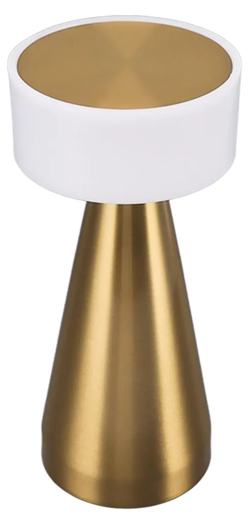 Lampe de table LED rechargeable dorée avec 3 modes de couleur et variateur - 2