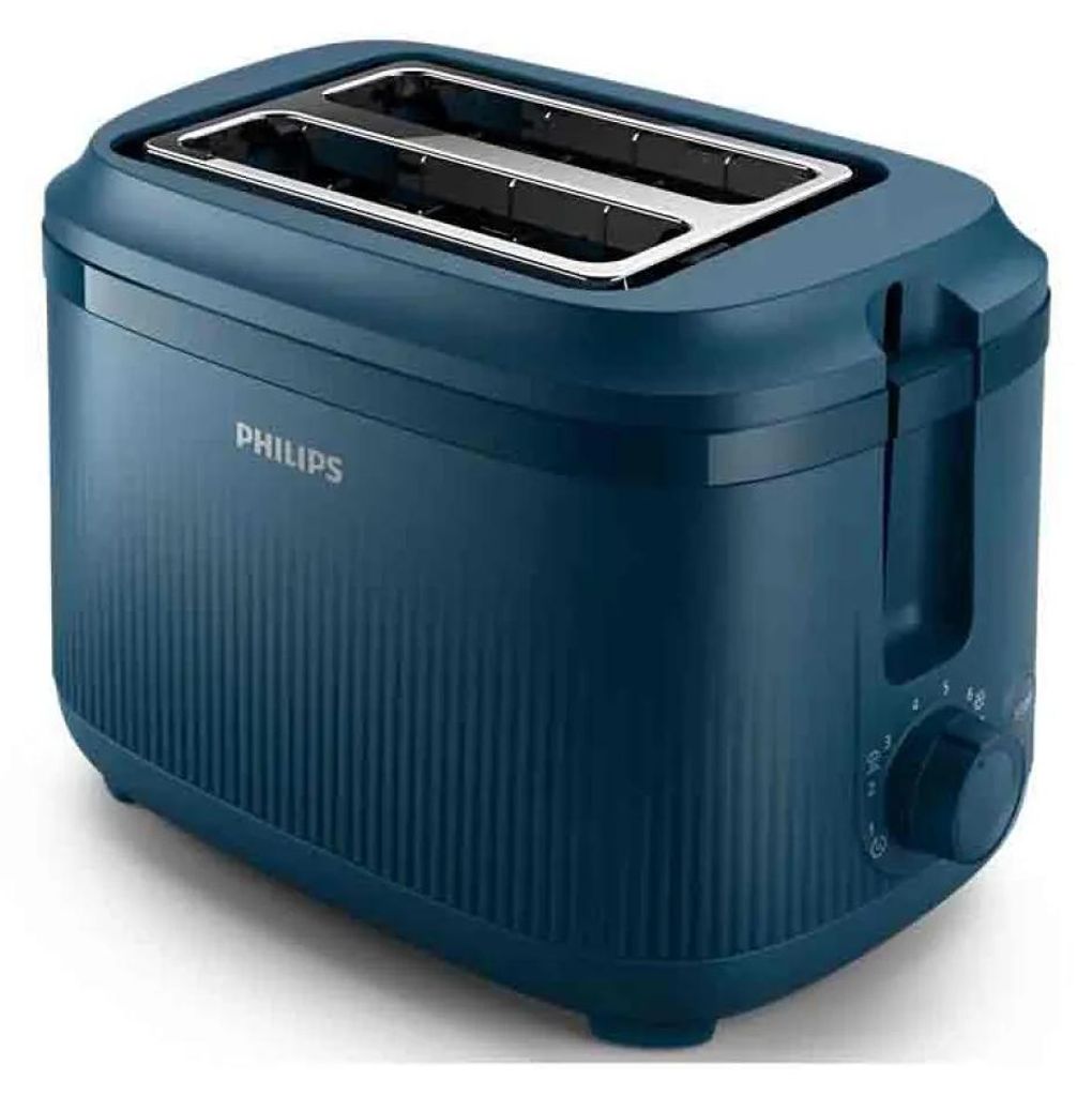 Philips Toaster Serie 3000 mit Brötchenaufsatz, 900 W, blau Produktbild 