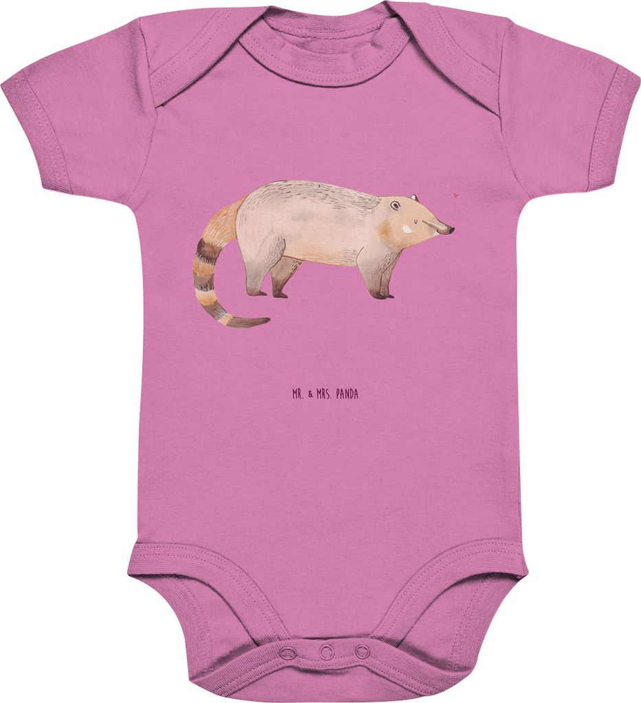 Mr. & Mrs. Panda overall baby Nasenbär 3. - 6. Monat - Bubble Gum Pink - Geschenk, Bär, Lustige Sprüche, Rüsselbär, Babybody, babykleidung bod...
