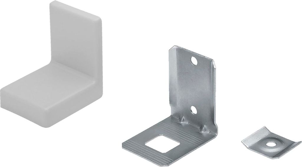 Hanstar Schrankaufhänger Typ 113 mit Abdeckkappe Kunststoff weiß 100 Stück