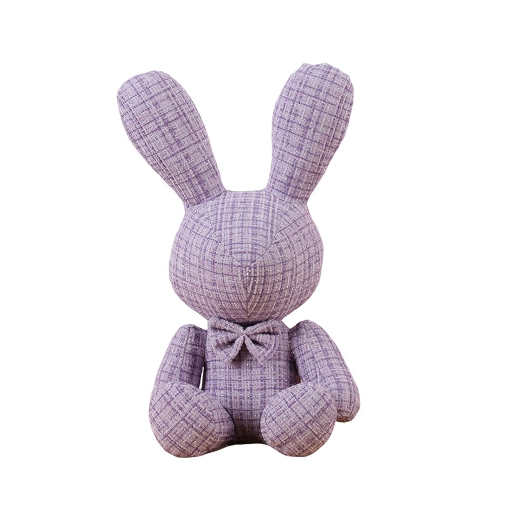 Plüschspielzeug süßes Kaninchen weich bequeme PP -Baumwolljungen Mädchen Cartoon Stoffpuppe Doll Schlafspielzeug für Haushalt-Lila ,Größen:28cm
