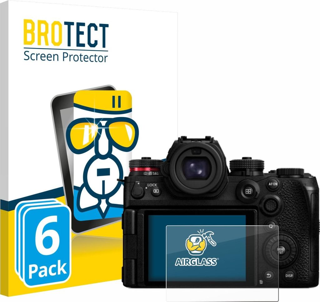 6x BROTECT Schutzglas für Panasonic Lumix DC-S1II Schutzfolie Panzer Folie Glas Display Schutz klar