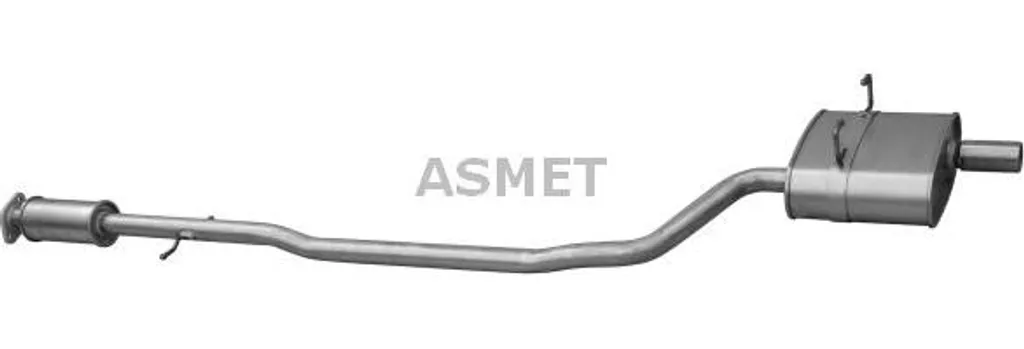 Pot d'échappement intermédiaire ASMET 12025 compatible avec Mini