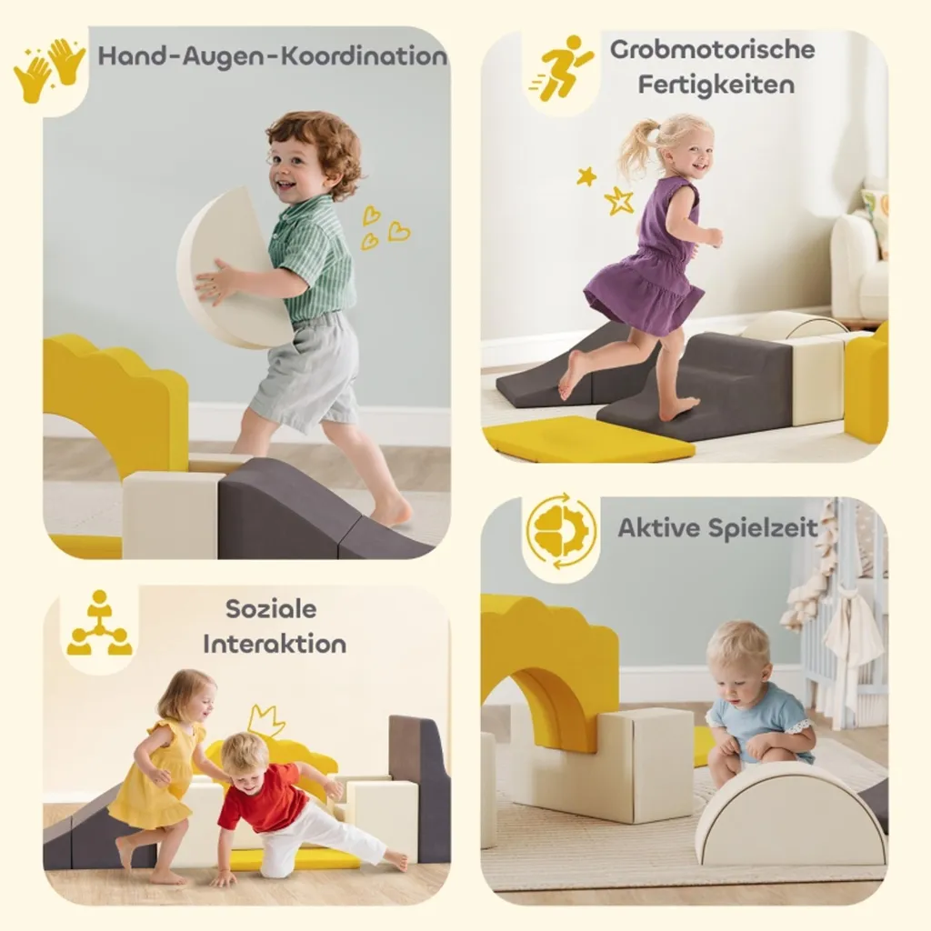 Blocs d'escalade souples et colorés en mousse pour bébé, pack de 7 - 6