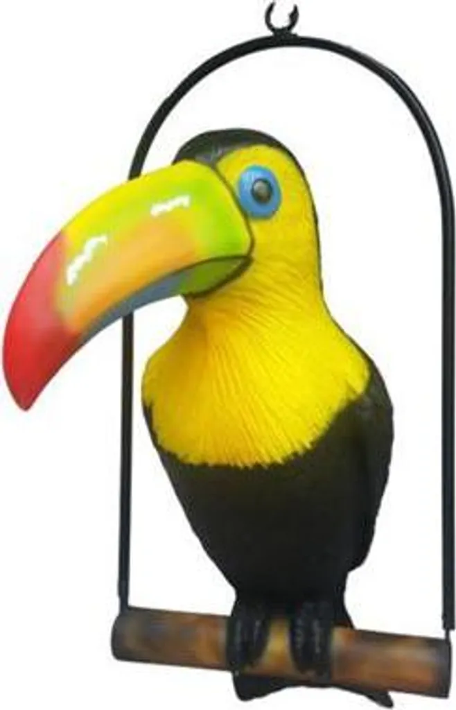 Statue Toucan 80cm pour Jardin - Figurine Oiseau Exotique Décorative