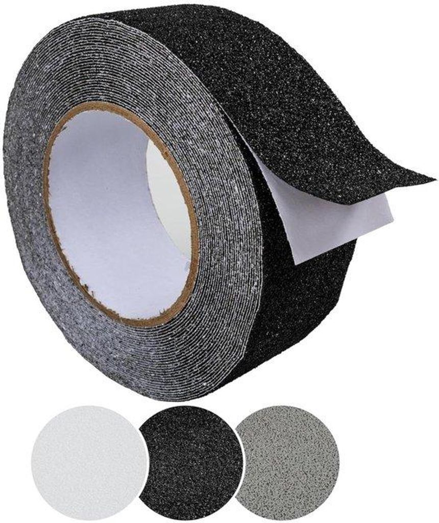 Gripband für Heimgebrauch - Selbstklebend PVC - 5 cm x 10 m - Schwarz