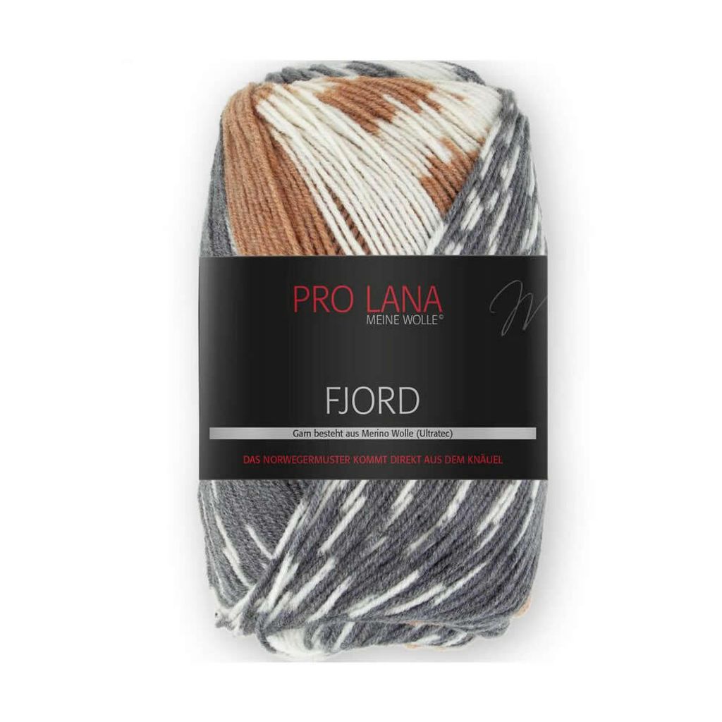 Pro Lana Fjord 100g 087 camel-grau-weiß