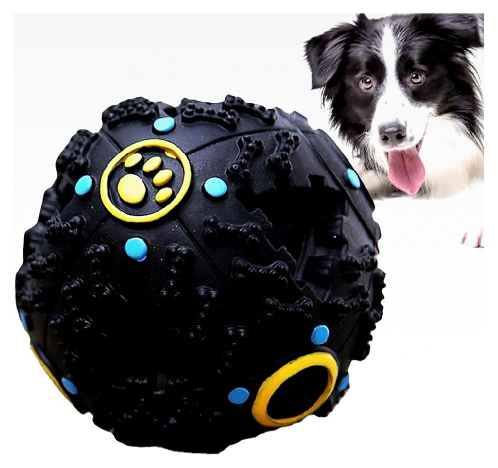 Hunde-Kicherball – Quietschendes Hundespielzeug mit Futterspender