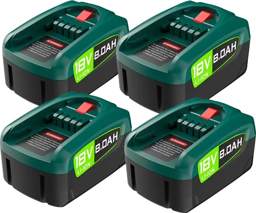 Batterie 18V 8.0Ah Anti-Panne : Lot de 4 pour une Autonomie Totale Illimitée