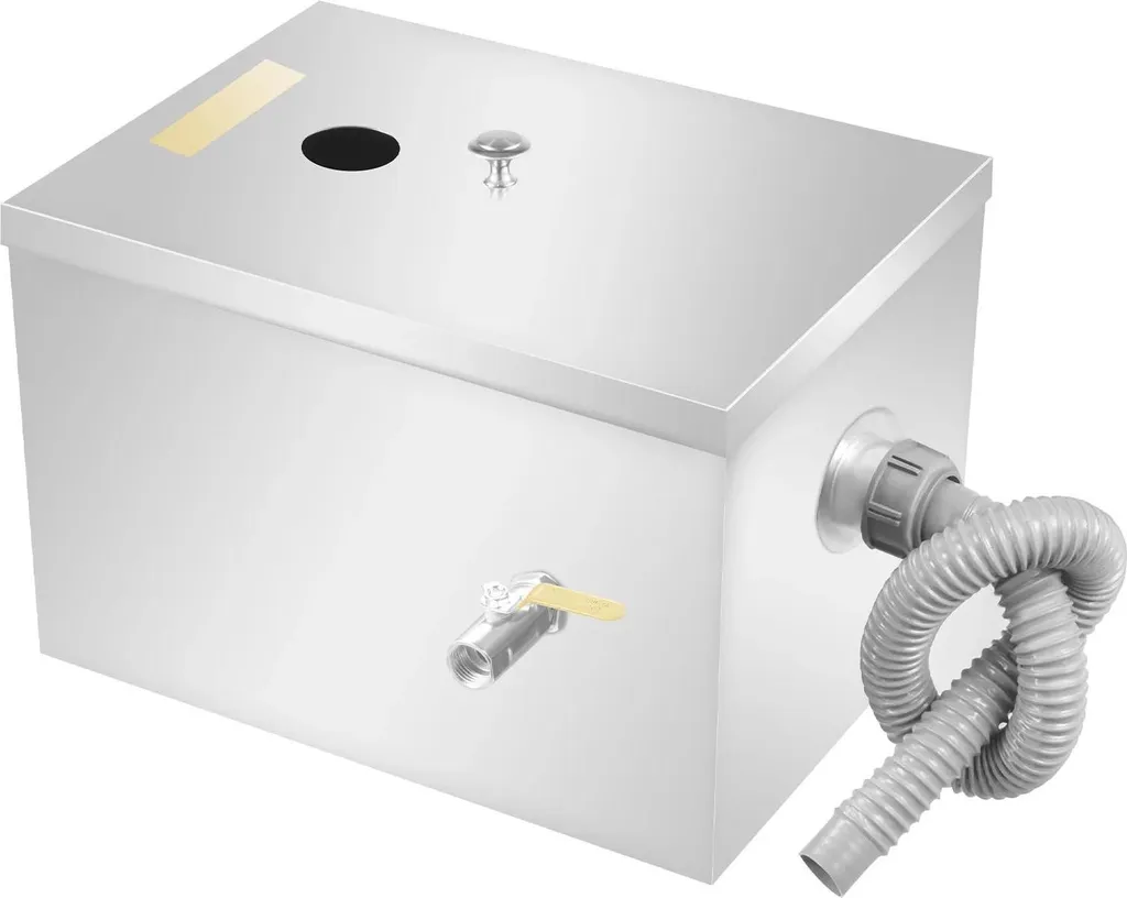 Séparateur de graisse inox anti-odeur 20L avec système anti-débordement