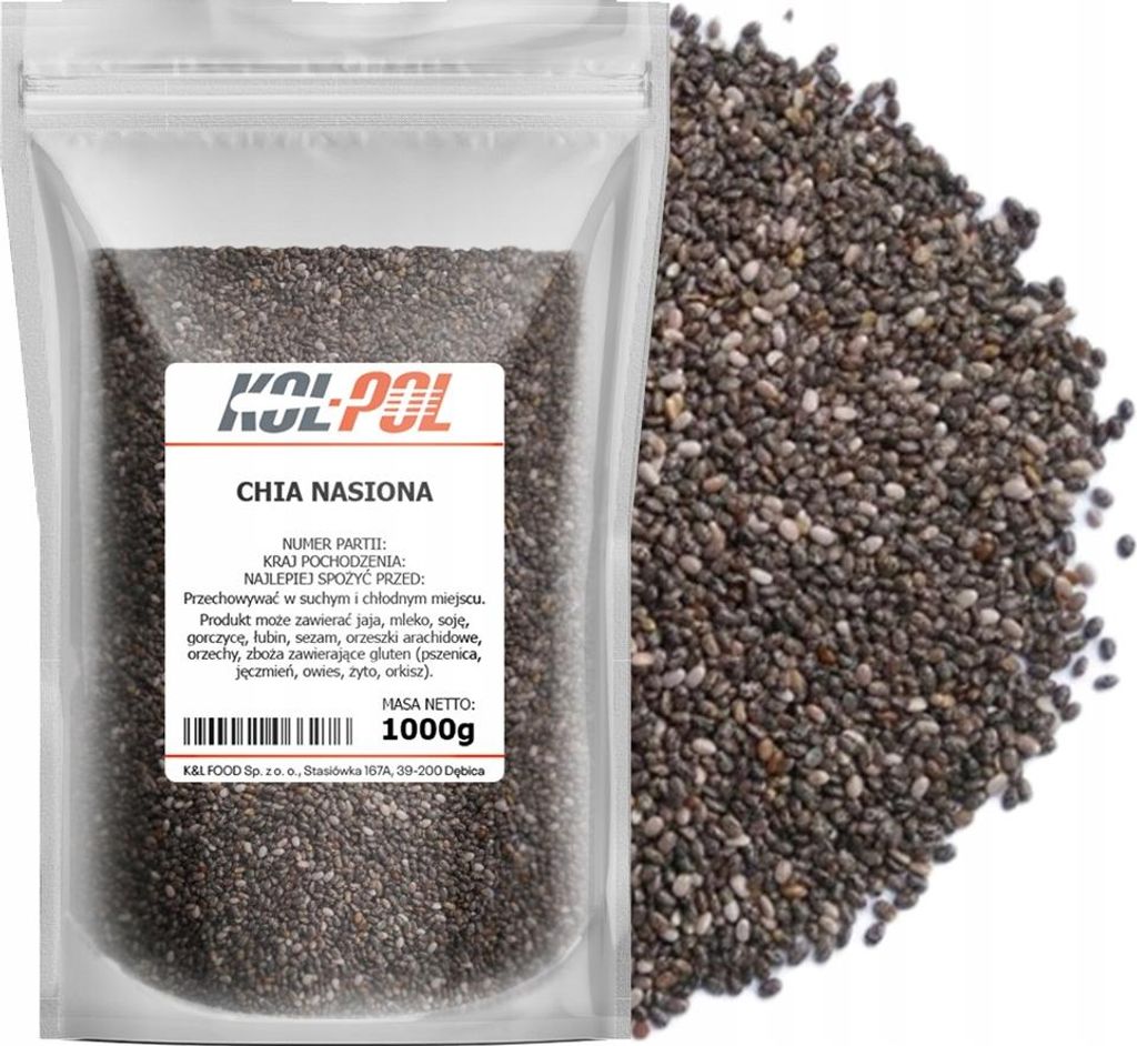 NASIONA CHIA 1kg Szałwia hiszpańska nasiona naturalne Zdjęcie produktu 