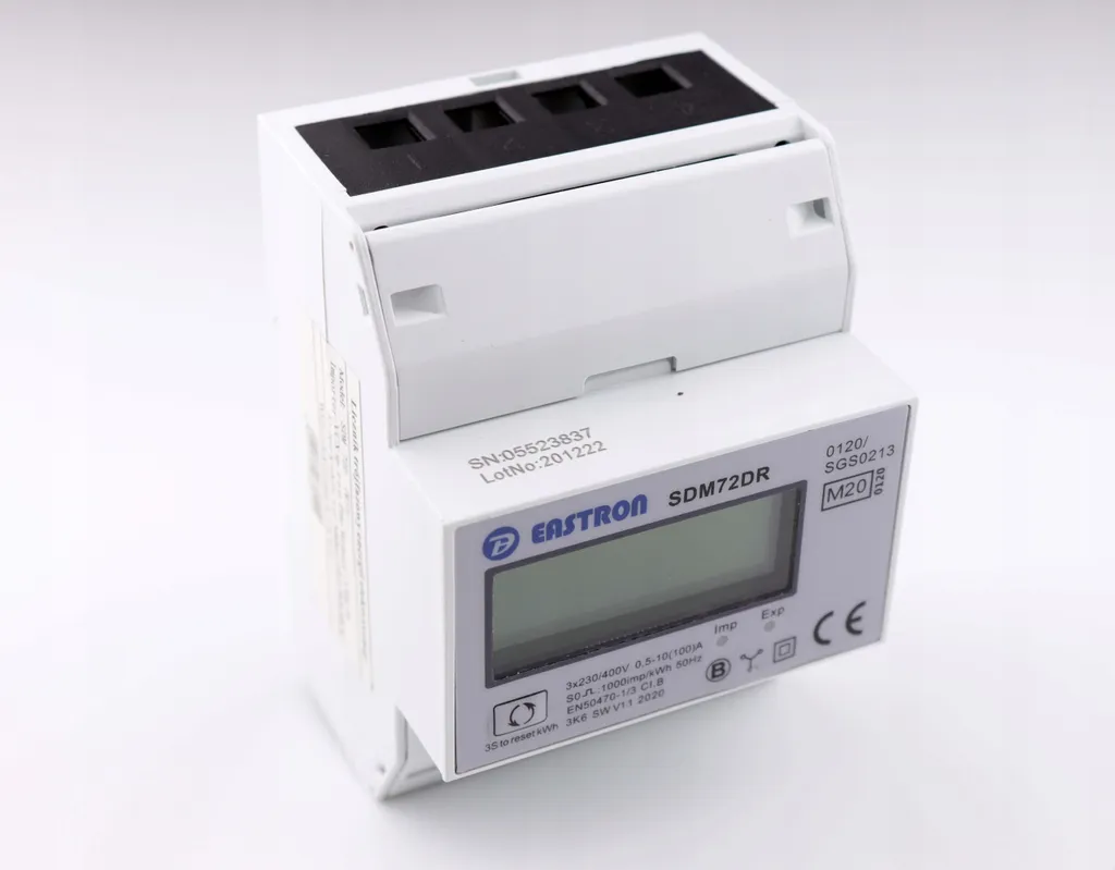 Compteur d'énergie triphasé VCX SDM72 DR - Écran LCD et Certification MID - 5