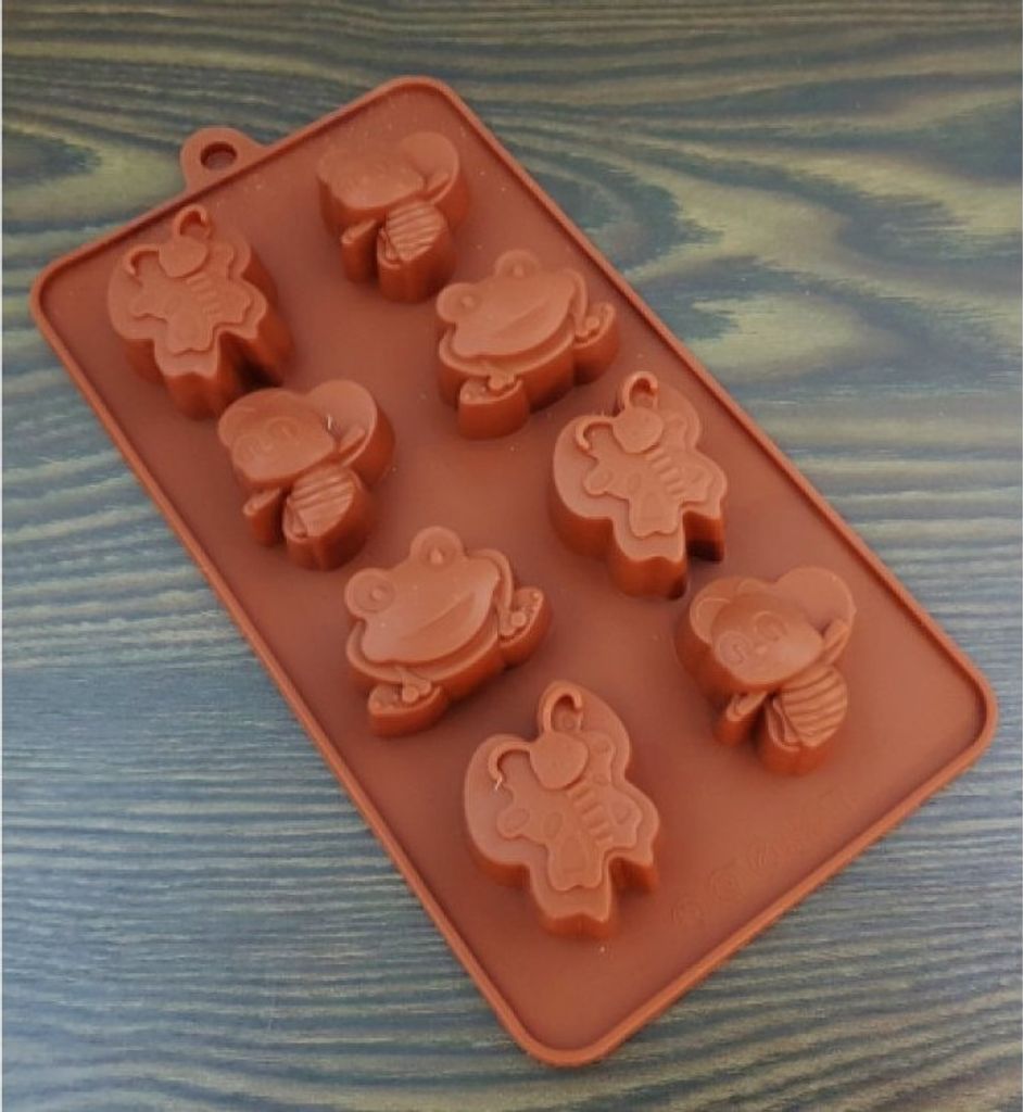 Moule en silicone pour chocolats différents motifs 8 pièces Image du produit 