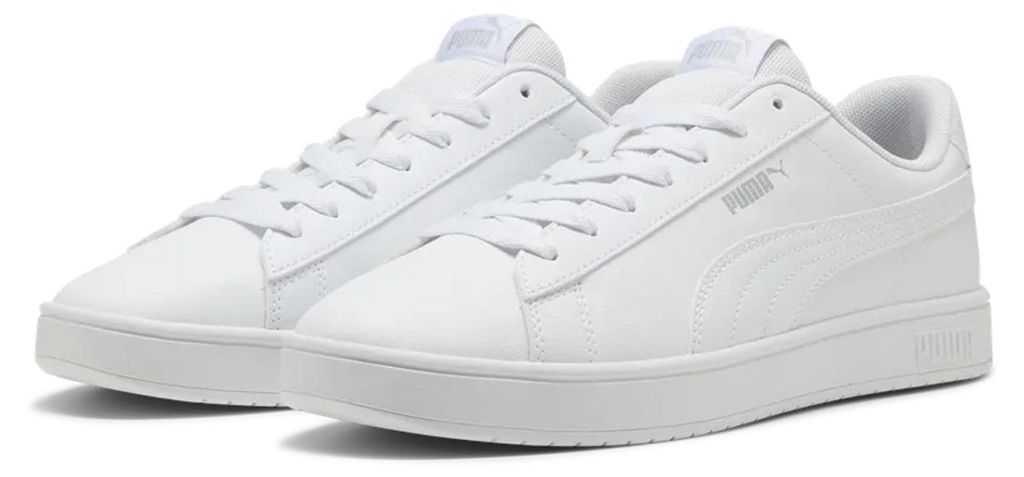 PUMA Herren Damen Rickie Classic Sneakers 394251 04 White Cool Light Grey, Schuhgröße:44.5 EU