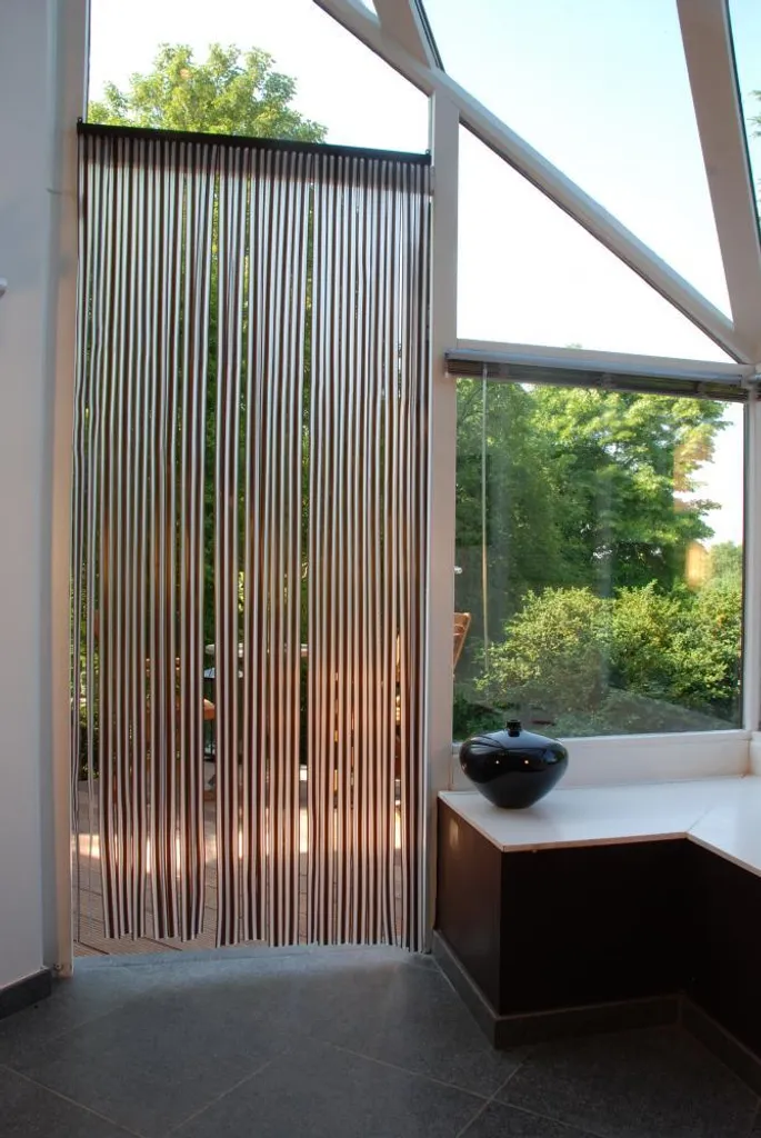 Rideau Anti-Mouches pour Porte Lumina en PVC Marron 100x220 cm Ajustable