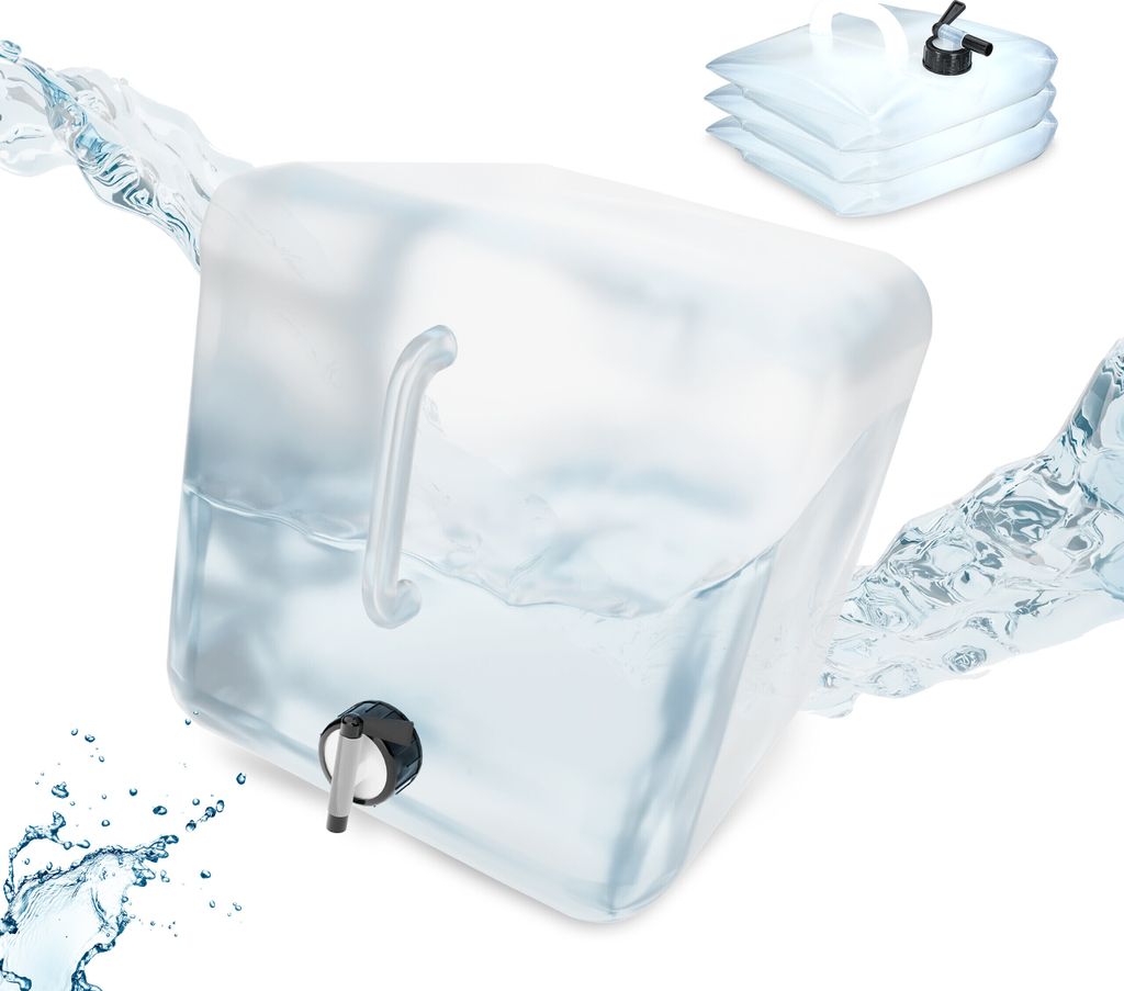 Lot de 4 bidons d'eau pliables Relaxdays, 20 l, bidons Image du produit 