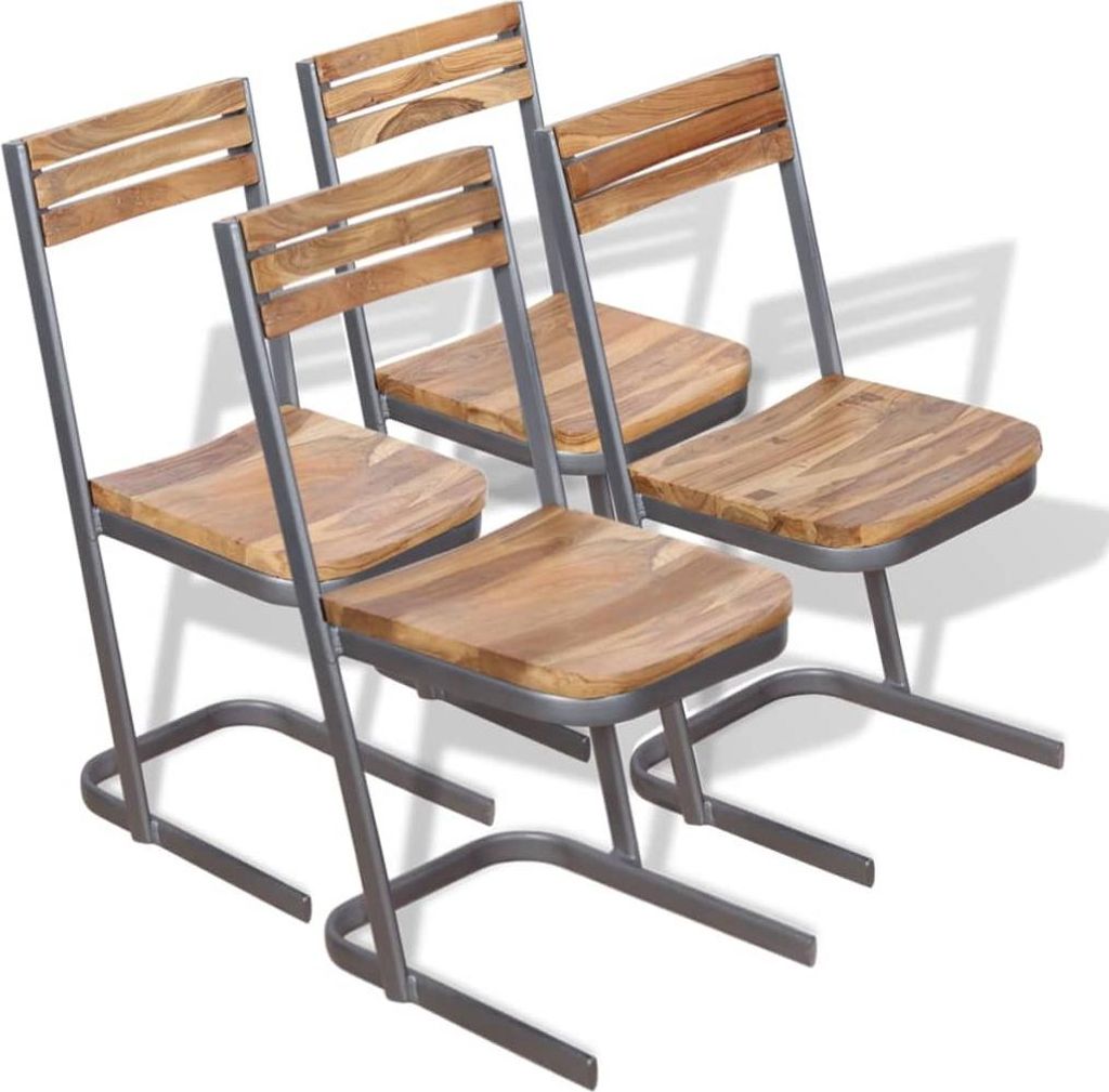 "im Angebot" Esszimmerstühle 4 Stk. Massivholz Teak - Esszimmerstühle CC1856