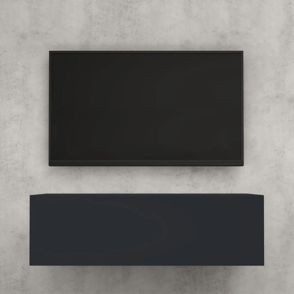Doporro Mobile TV Sospeso 100cm Antracite Opaco - Design Moderno Soggiorno