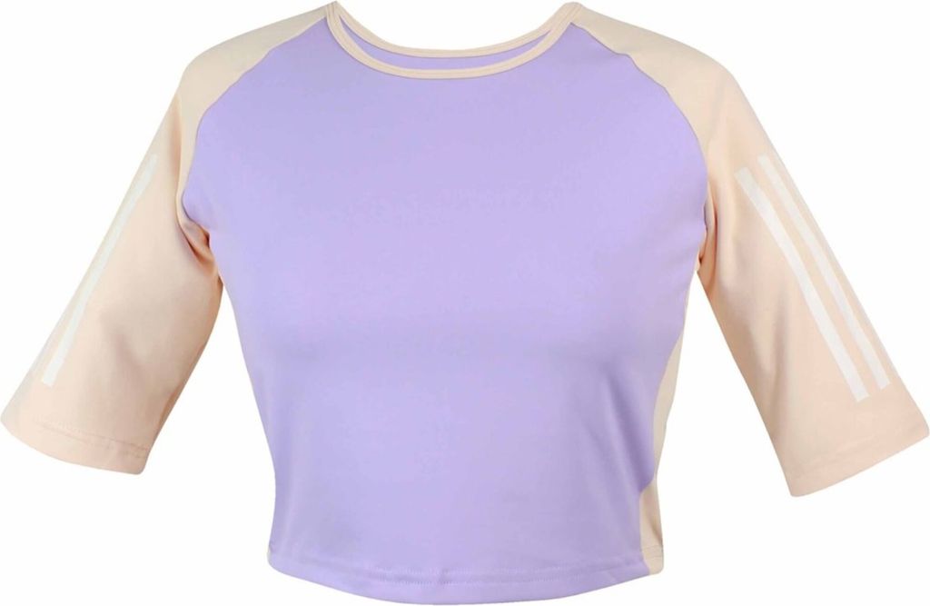 Adidas Sport T-Shirt mit kurzem Schnitt und kontrastierenden 3-Streifen, HZ6964
