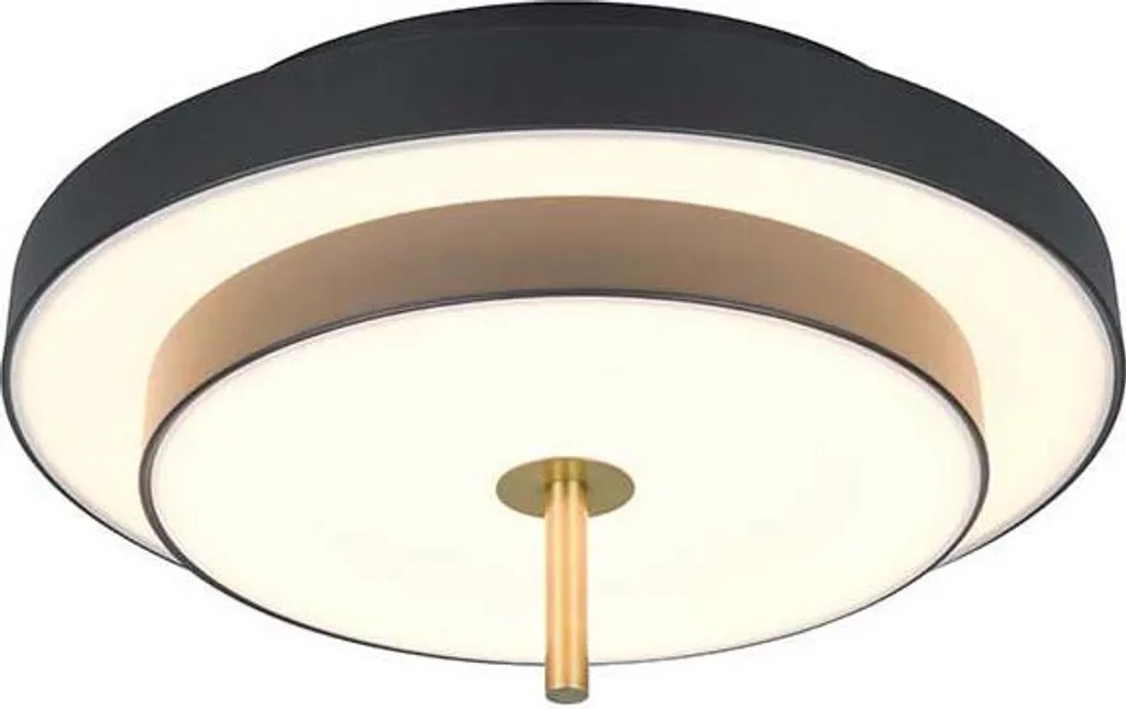 Plafoniera LED 40cm Nero Oro - Illumina con Grinta e Risparmia