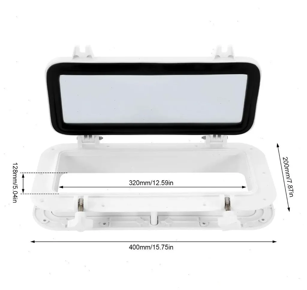 Fenêtre de cabine marine étanche ABS blanc pour aération bateau et van - 2