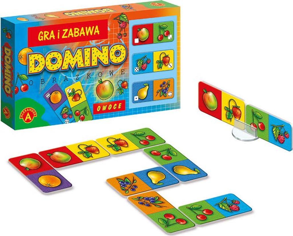 Gra Domino Owoce edukacyjna dla dzieci