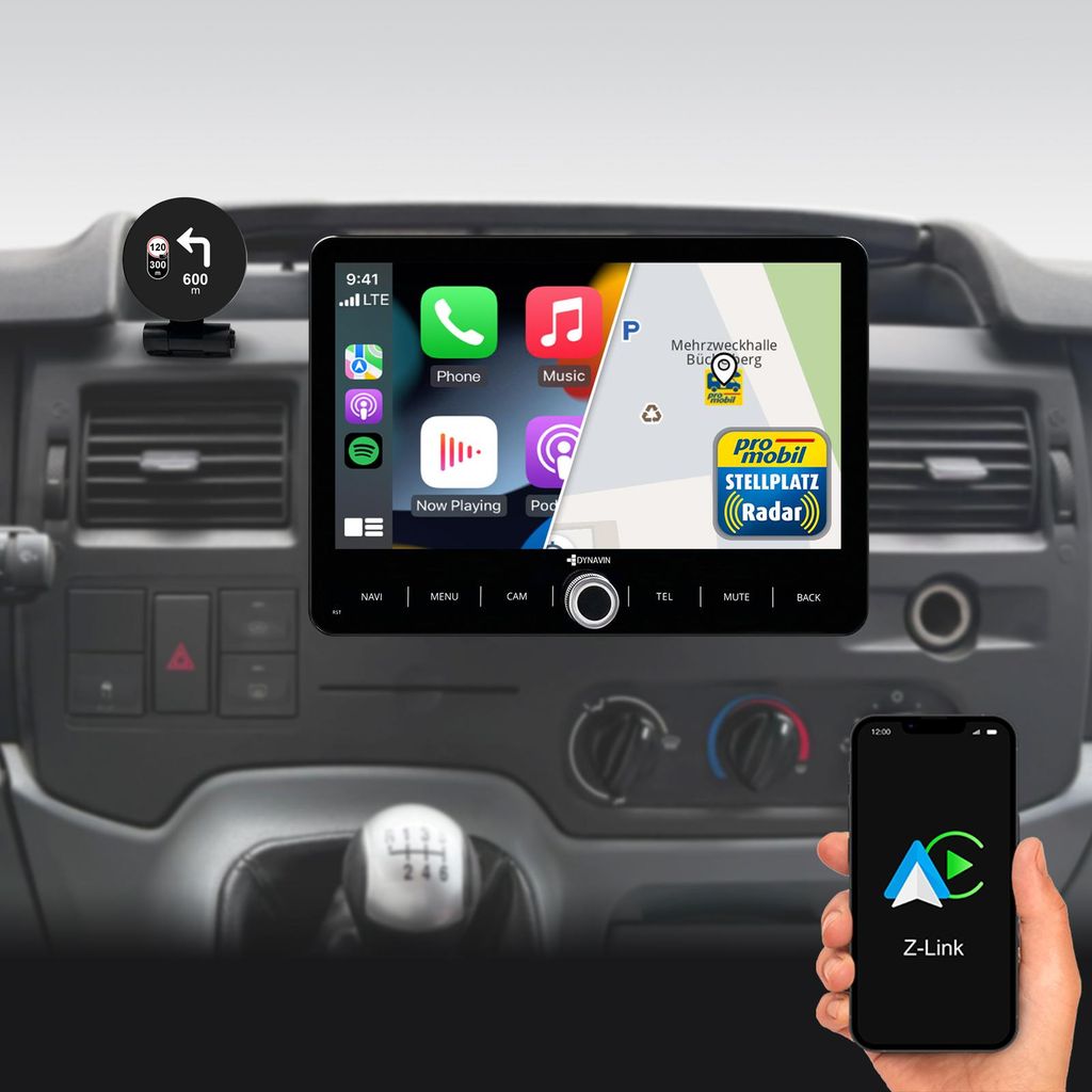 10,1 Zoll Android Autoradio Navi für Ford Transit 2006-2013 Wireless Carplay Android Auto Head-up Display DAB+