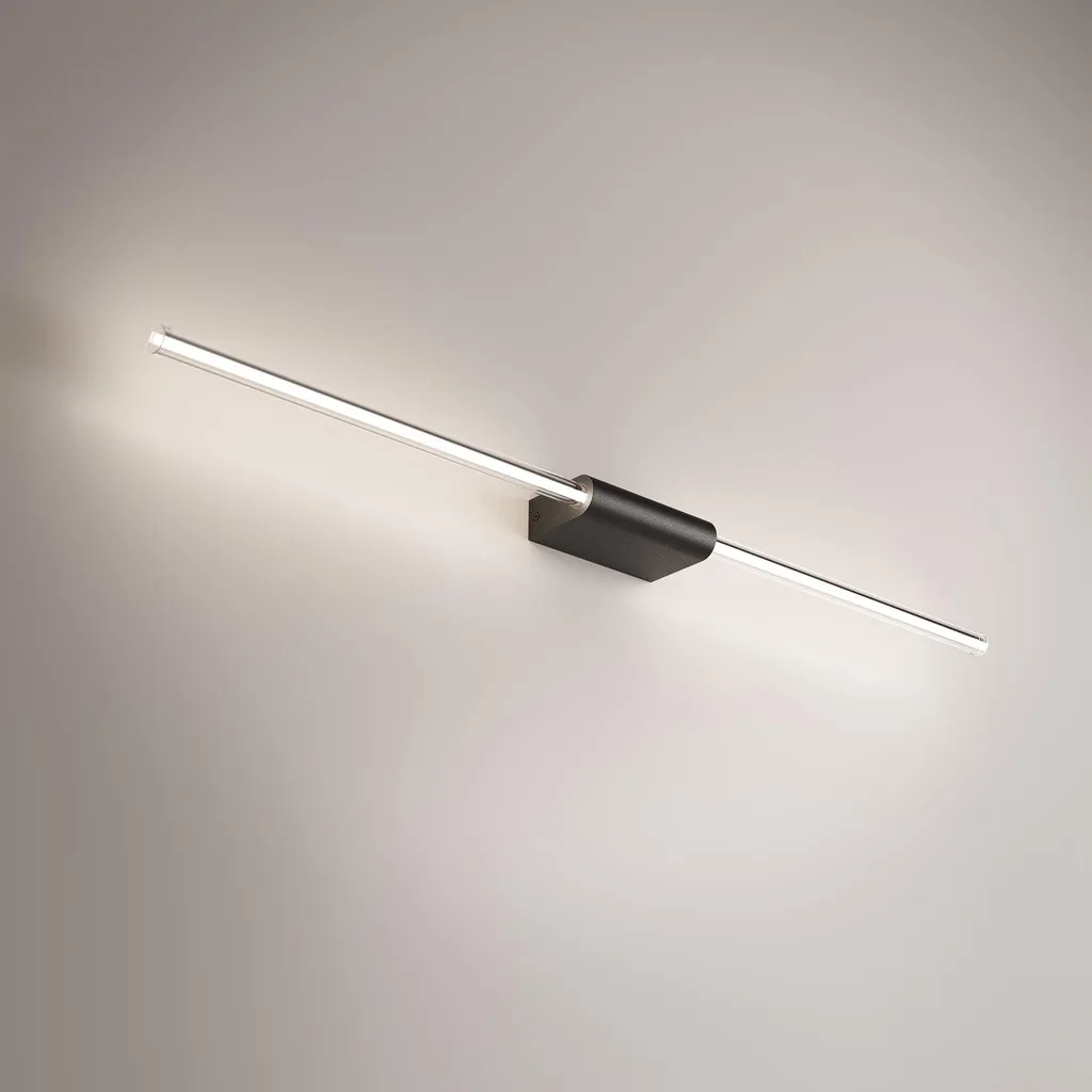 Brilliant Applique LED Linéaire 87cm en Aluminium Noir Dimmable 9W