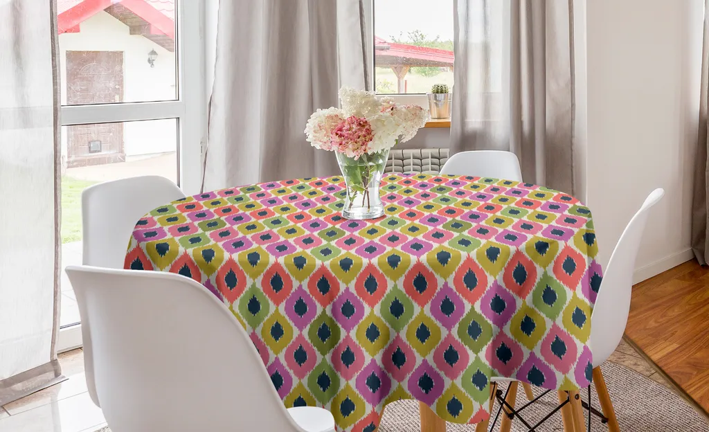 Tovaglia Circolare Ikat 150 cm Abakuhaus - Decorazione Sala da Pranzo