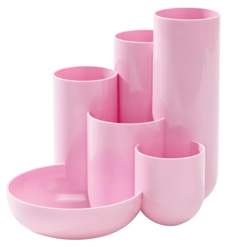 Rangement de Bureau Design 5 Compartiments en Polystyrène Rose CAMPUS HAN