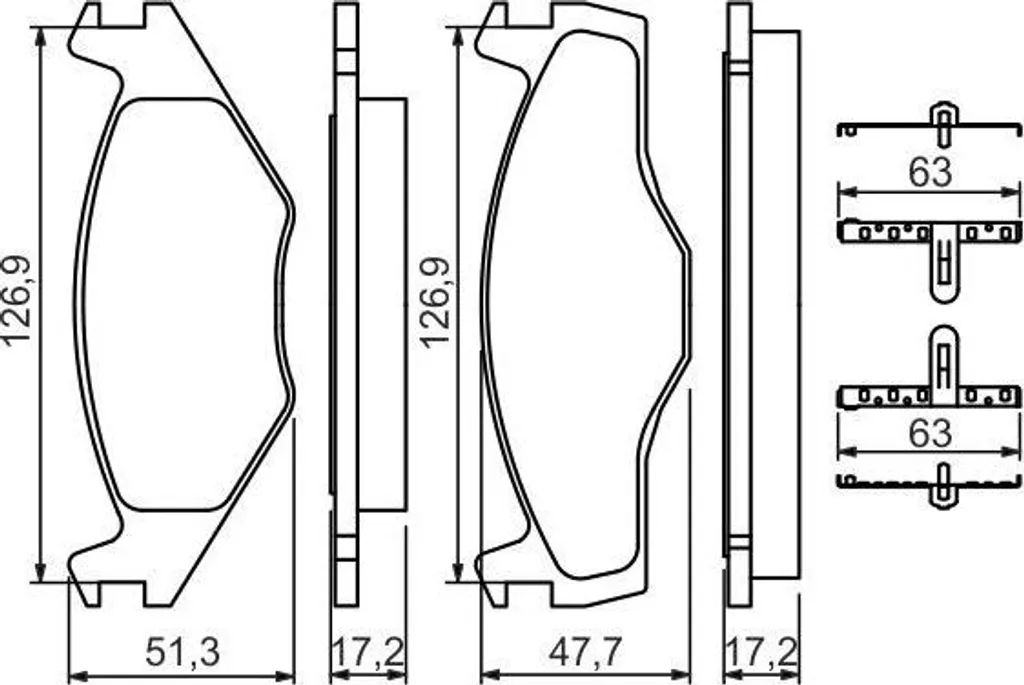 Plaquettes de frein de rechange Bosch pour entretien Seat Ibiza 6K