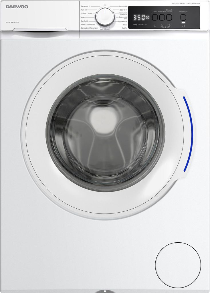 Daewoo WM-FBR8514W0NA-DE Waschmaschine 8kg 1400 U/min AquaStop Kindersicherung
