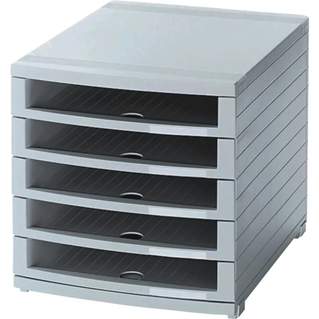 Form box Kunst.Contur XL l.grey 300x382x307 5Schubl.