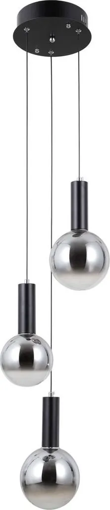 Lampada Sospensione LED Italux STRELA 15W PND-34378-3S-BK - Design Moderno