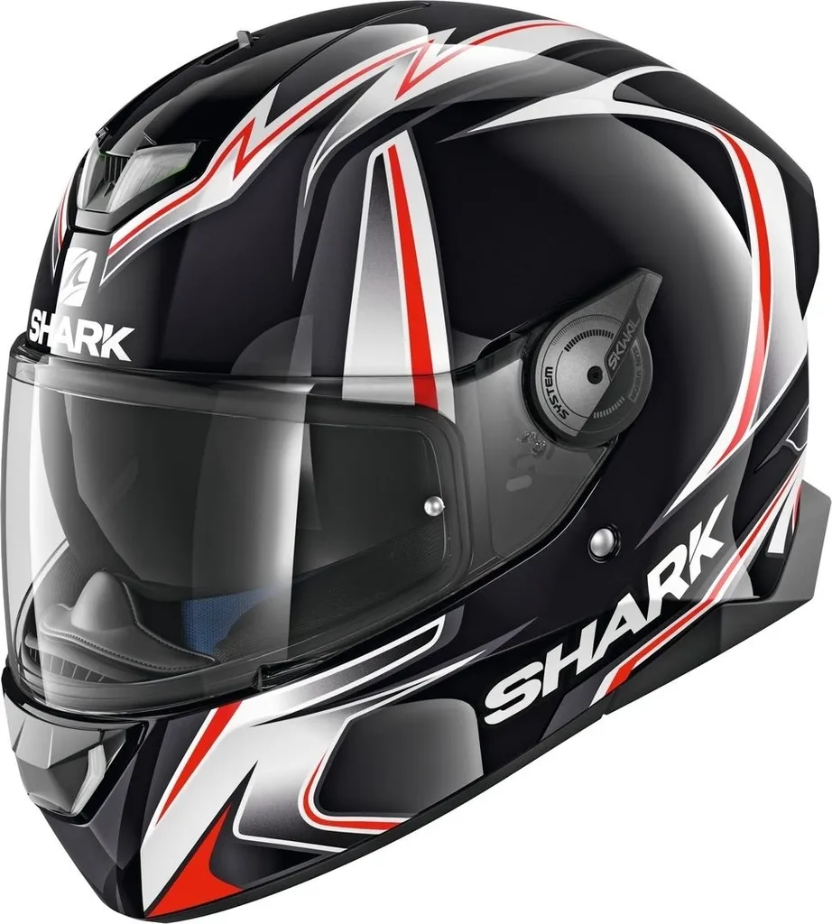 Shark Skwal 2 Replica Sykes Casque Moto Intégral LED Blanc Noir Rouge XS