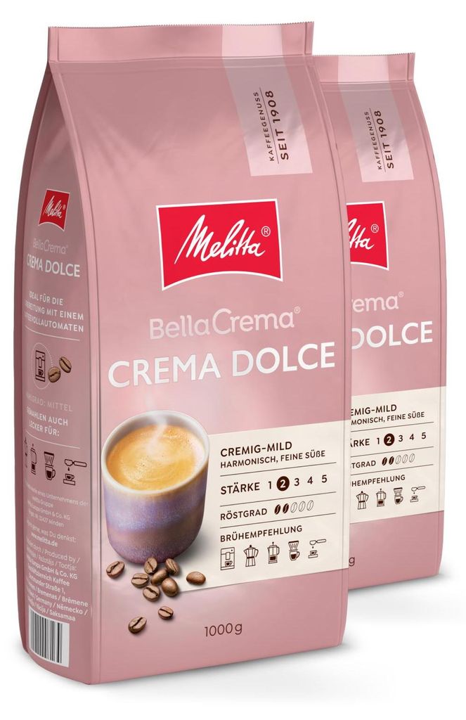 Melitta BellaCrema Crema Dolce, Kaffeebohnen, für Produktbild 