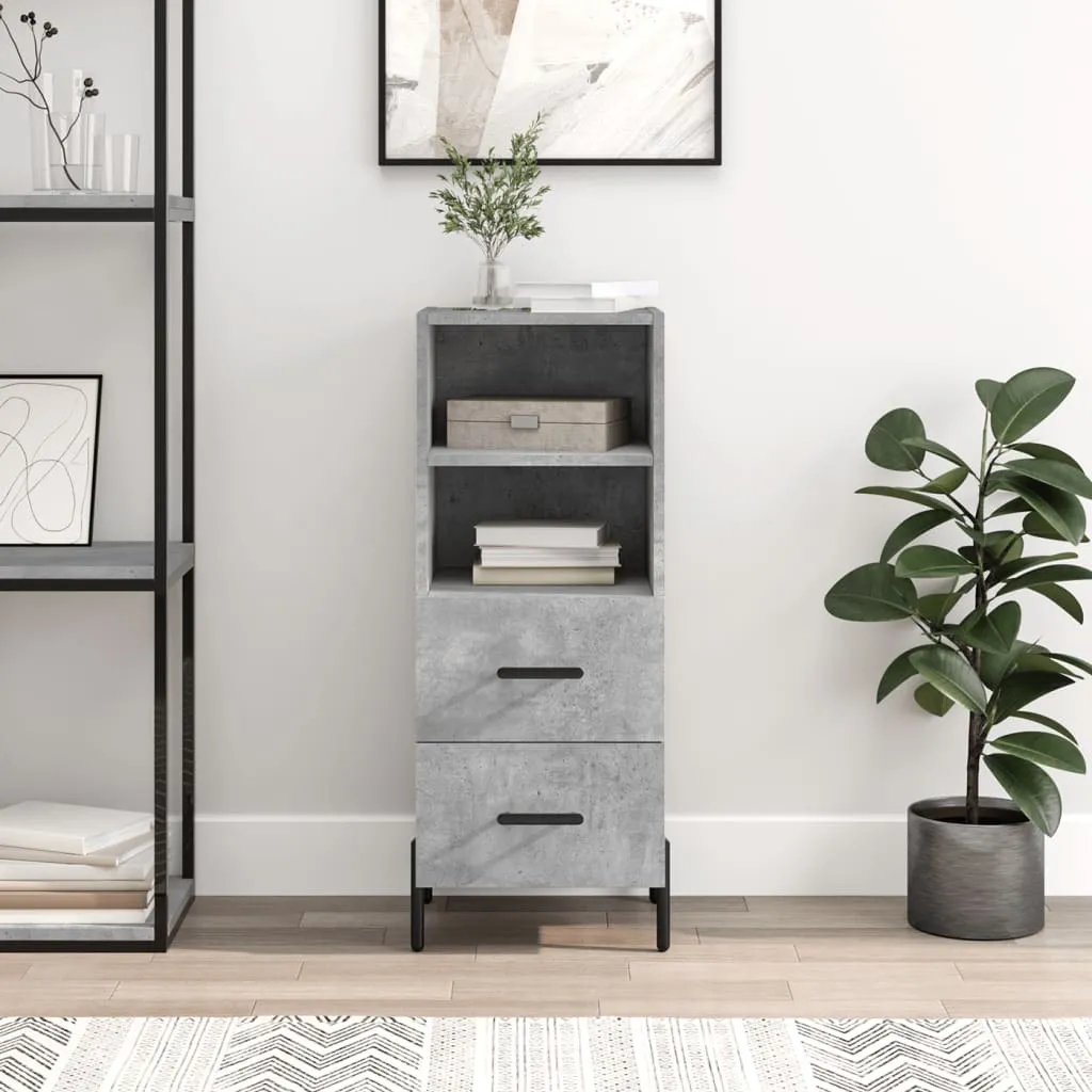 Credenza Salvaspazio Maison Exclusive 34x34x90 cm Grigio Cemento