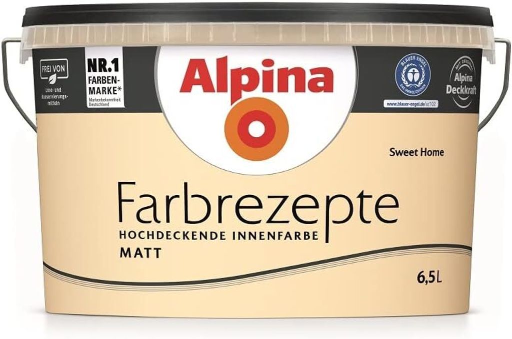 ALPINA Farbrezepte Wandfarbe 6,5 L Farbwahl, Farbe:Sweet Produktbild 