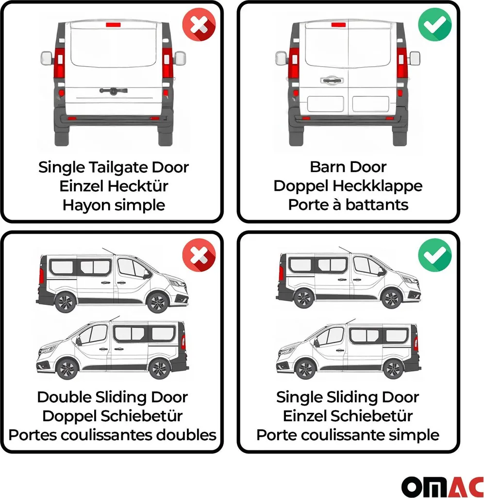 Tende Interne Oscuranti Ford Transit 2000-2014 L1 6x Porte Doppie - 4