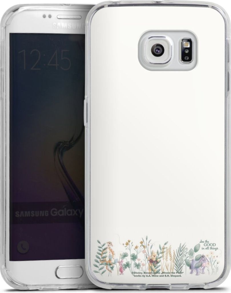 DeinDesign Handyhülle für Samsung Galaxy S6 Edge Silikon Hülle Case Smartphone Schutzhülle Disney Winnie Puuh Eukalyptus