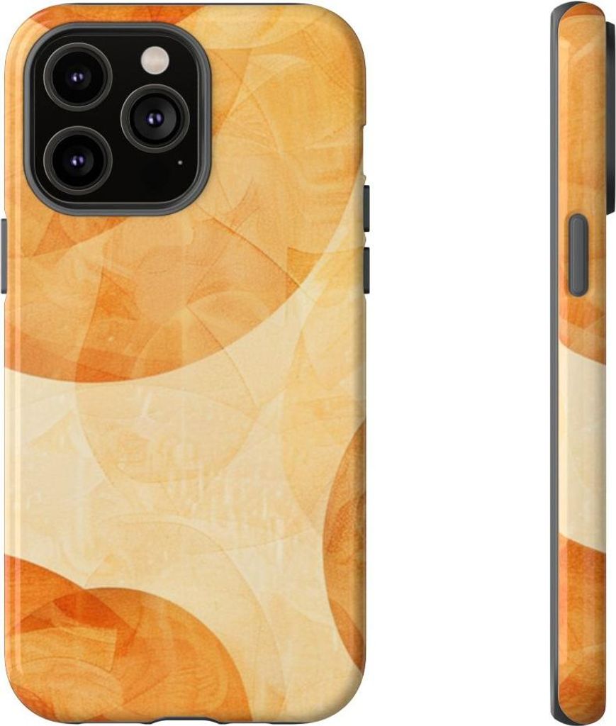 Abstrakte orangefarbene Kreise – Hülle Kompatibel mit iPhone 14 Pro Max